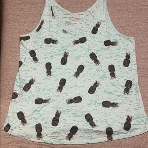 Light weight pineapple Lane Bryant tank top